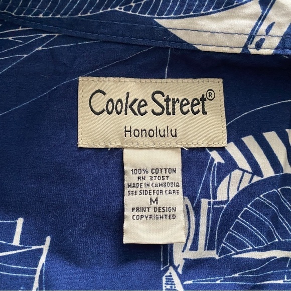 COOKE STREET Sailing Sailboats Aloha Hawaiian Shirt Men M Medium - Picture 5 of 6